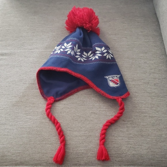 Vintage NY Rangers Knit Fleece Hat - Picture 1 of 3